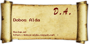 Dobos Alda névjegykártya